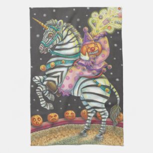 SLEEPY HOLLOW CIRCUS CLOWN, ZEBRA KITCHEN TOWEL