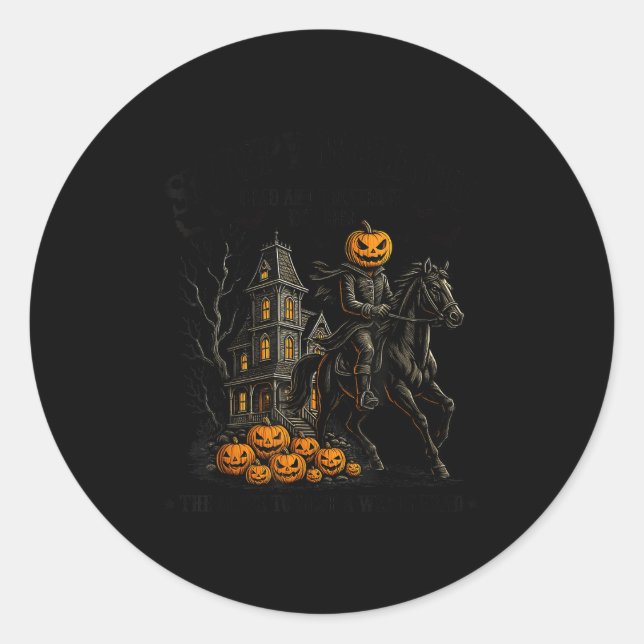 Sleepy Hollow Dead And Breakfast Est 1869 Headless Classic Round Sticker (Front)