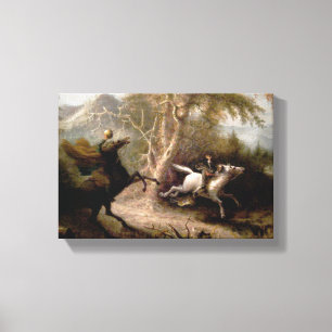 Sleepy Hollow Headless Horseman Framed Canvas Print