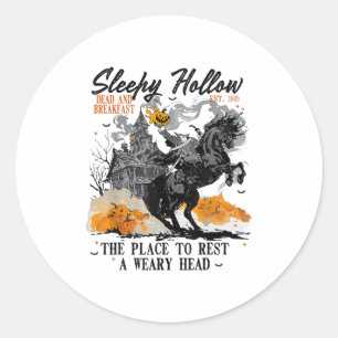Sleepy Hollow Headless Horseman Halloween Costume  Classic Round Sticker