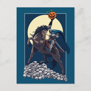 Sleepy Hollow Headless Horseman   Halloween Postcard