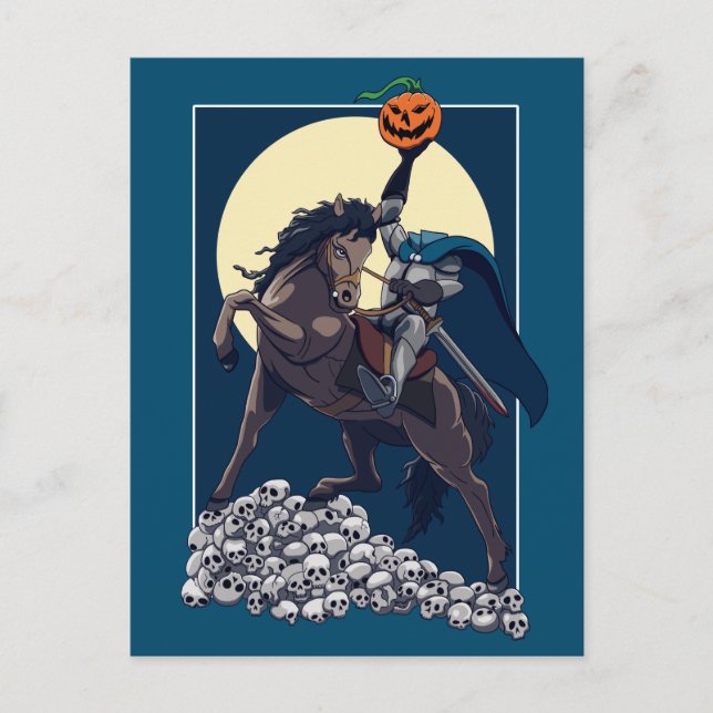 Sleepy Hollow Headless Horseman | Halloween Postcard (Front)
