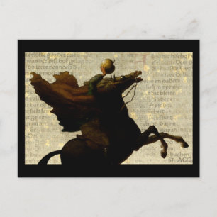Sleepy Hollow Headless Horseman / Pumpkin Postcard