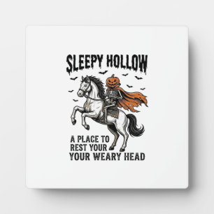 Sleepy Hollow Headless Horseman Vintage Halloween  Plaque
