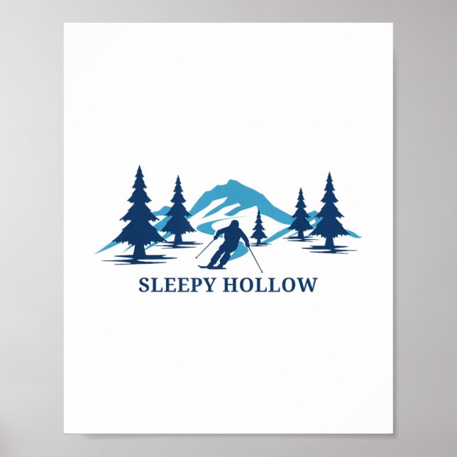 Sleepy Hollow Iowa Ski Resort Skiing Skier _1  Poster (Front)