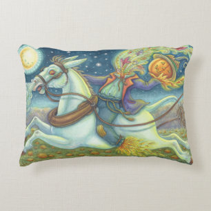 SLEEPY HOLLOW SCARECROW ON MULE, ACCENT PILLOW