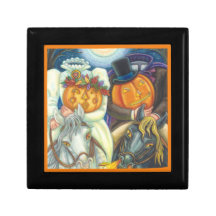 SLEEPY HOLLOW WEDDING, BRIDE / GROOM TILE GIFT BOX