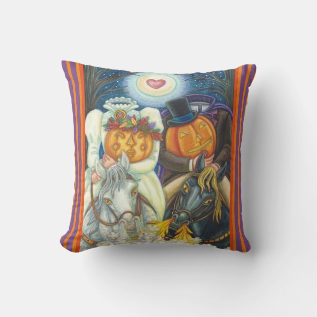 SLEEPY HOLLOW WEDDING HALLOWEEN THROW PILLOW (Front)