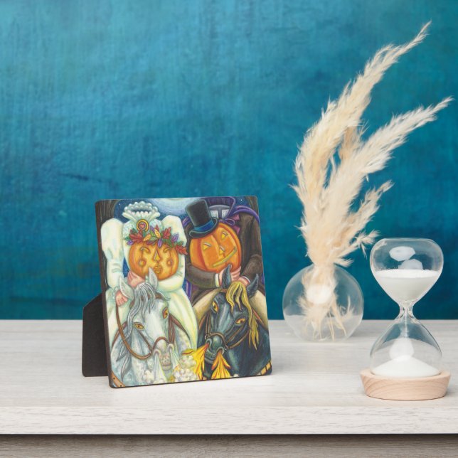 SLEEPY HOLLOW WEDDING, HEADLESS HORSEMAN & BRIDE PLAQUE (Insitu)