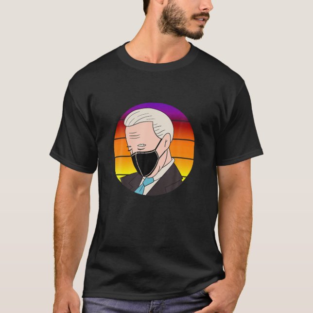 Sleepy Joe Biden Wearing Mask Funny Meme Biden Sle T-Shirt (Front)