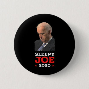 Sleepy Joe - Funny Joe Biden Political Election  6 Cm Round Badge