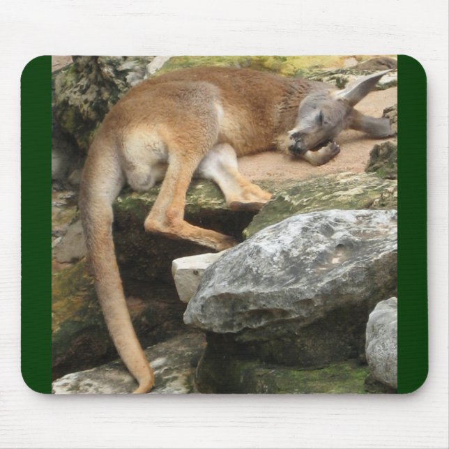 Sleepy Kangaroo Mouse Pad (Front)