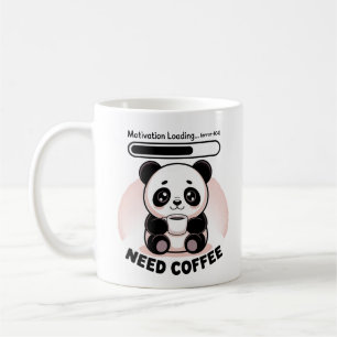 Sleepy Kawaii Panda Motivation Loading  Coffee Mug