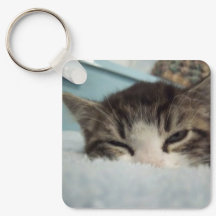 Sleepy Keeno Aluminium Square Keychain