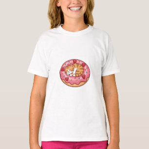 Sleepy Kitten Doughnut Nap Kids T-Shirt