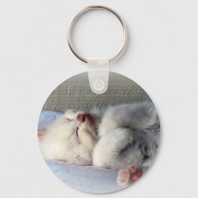 Sleepy Kitten Key Ring (Front)