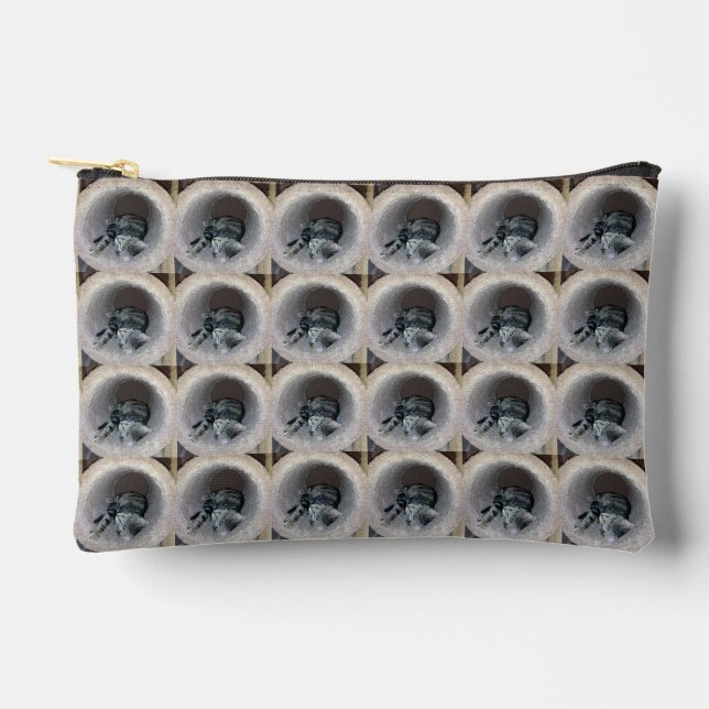 Sleepy Kitty Cat by Shirley Taylor Accessory Pouch (Front)