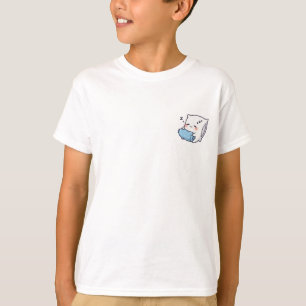 Sleepy Kitty Napping with Pillow Kids T-Shirt