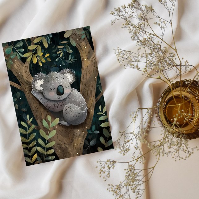 Sleepy Koala in Tree Greeting Card (Creator Uploaded)