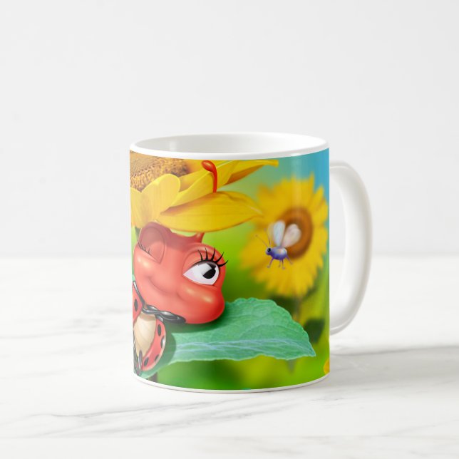 Sleepy ladybug Coffee Mug (Front Right)