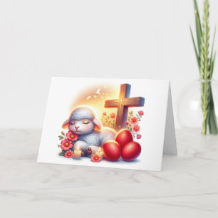 Sleepy Lamb Orthodox Easter Card