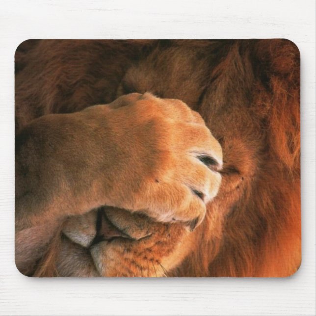 Sleepy Lion Mouse Pad (Front)