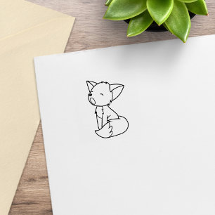 Sleepy Little Fox 2 Rubber Stamp