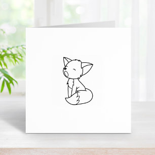 Sleepy Little Fox 2 Rubber Stamp