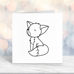 Sleepy Little Fox Colour Me Self-inking Stamp