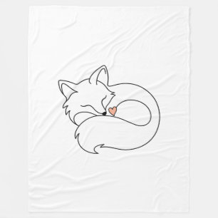 Sleepy Little Fox Fleece Blanket