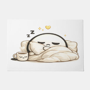 Sleepy Lunio Cosy Morning Coffee - Cute Kawaii Doormat