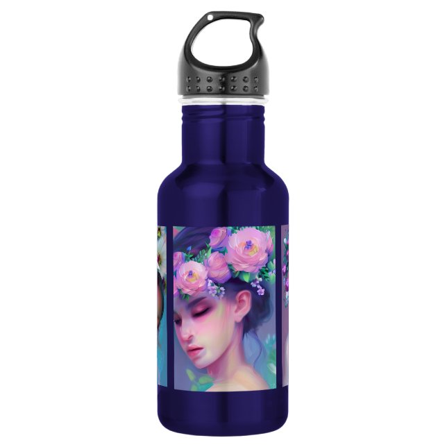 Sleepy Maidens Ethereal Fantasy Fairytale Art 532 Ml Water Bottle (Front)