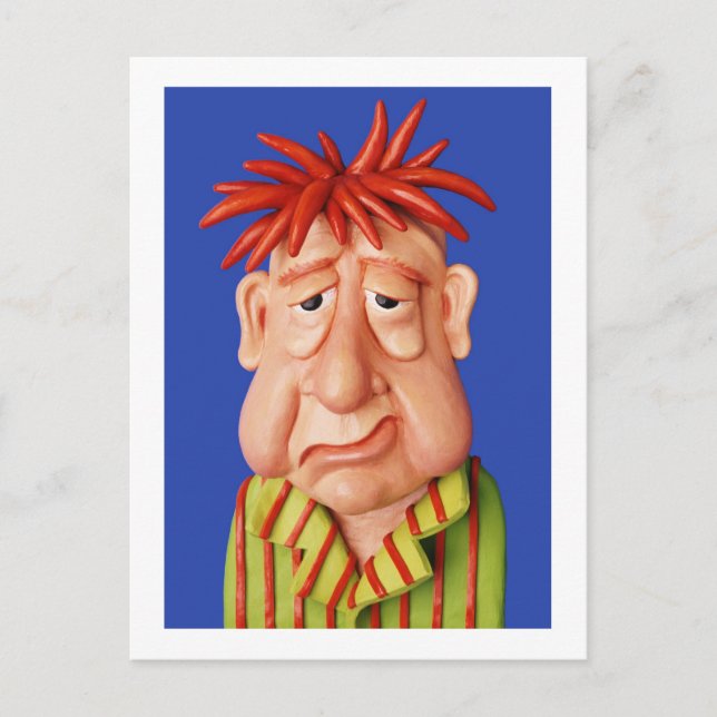 Sleepy Man Postcard (Front)