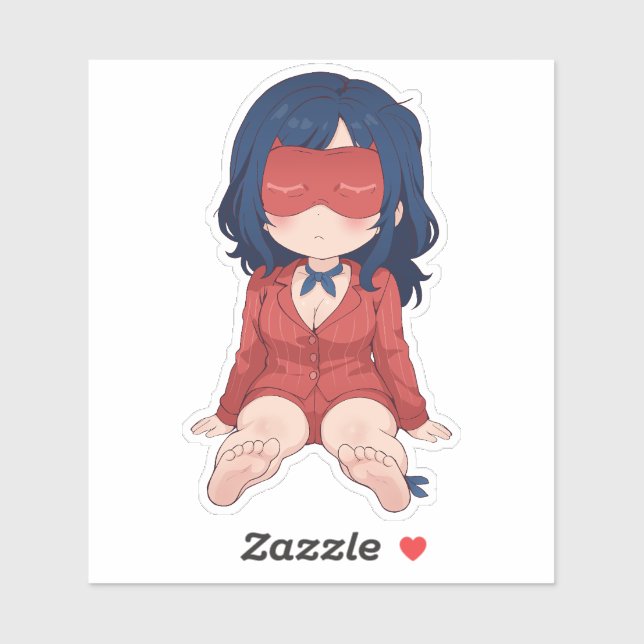 Sleepy Mita Chibi Cute Anime Sticker (Sheet)