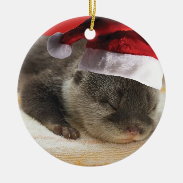 Sleepy Otter ornament (Front)