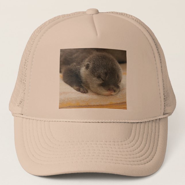 Sleepy Otter Trucker Hat (Front)