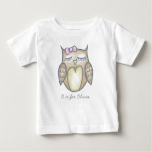 Sleepy Owl Baby Bodysuit - Customise Text