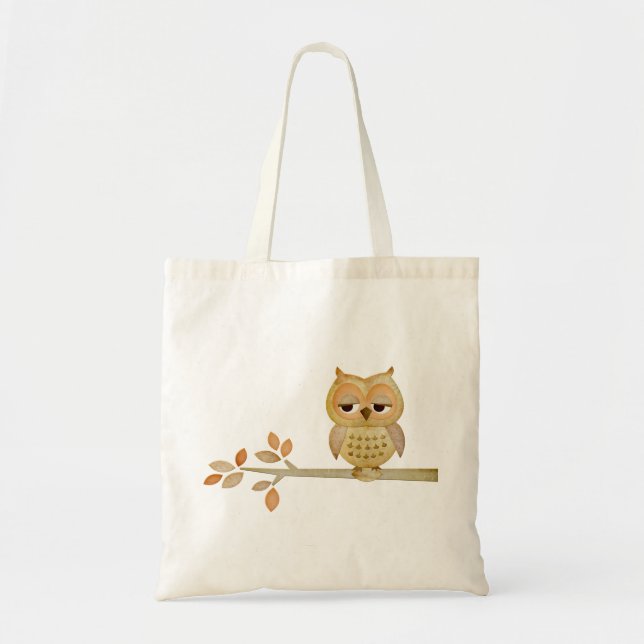 Sleepy Owl in Tree Bag (Front)