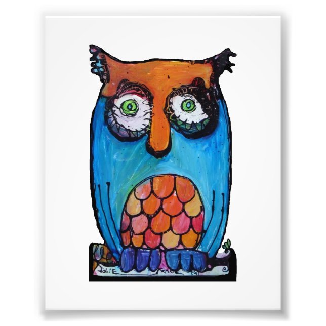 Sleepy Owl Photo Print (Front)
