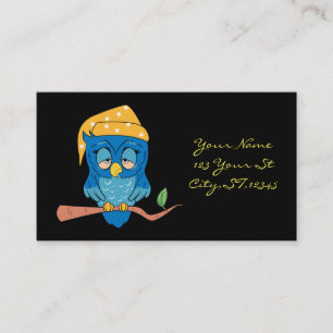 Sleepy Owl Thunder_Cove Business Card