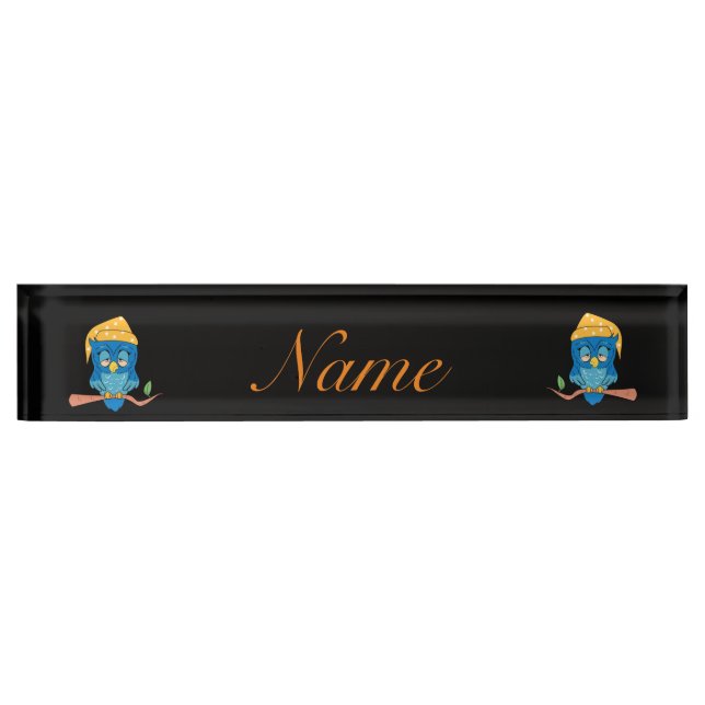 Sleepy Owl Thunder_Cove Nameplate (Front)