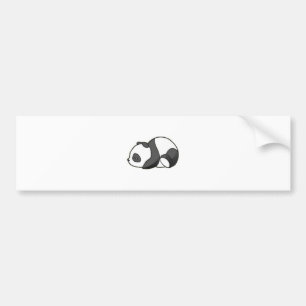 Sleepy Panda Bumper Sticker
