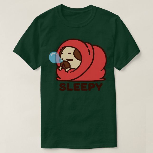 Sleepy Puglie T-Shirt (Design Front)