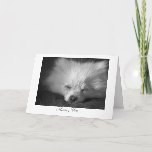 Sleepy Puppy - Missing You Card (Front)