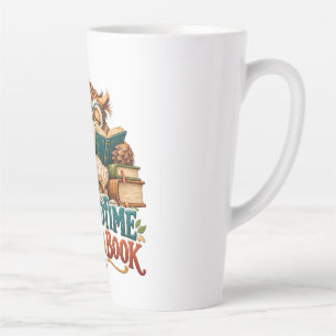 Sleepy Reading Owl – Book Lover Humour Latte Mug