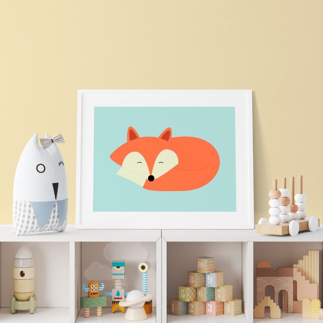 Sleepy Red Baby Fox Poster (Creator Uploaded)