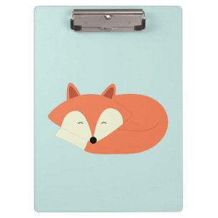 Sleepy Red Fox Clipboard