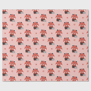 Sleepy Red Panda Wrapping Paper