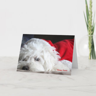 Sleepy Santa Holiday Card