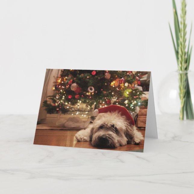 Sleepy Santa Holiday Card (Front)